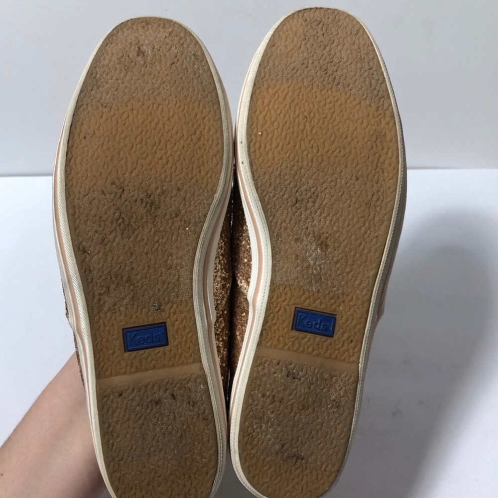 Kate Spade Keds glitter pink and gold lace up sneakers. Size 8. - Picture 8 of 8